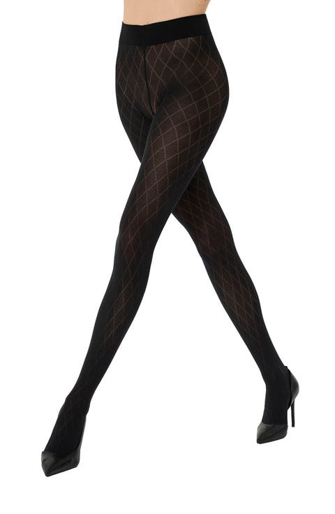 Diamond Pattern Tights