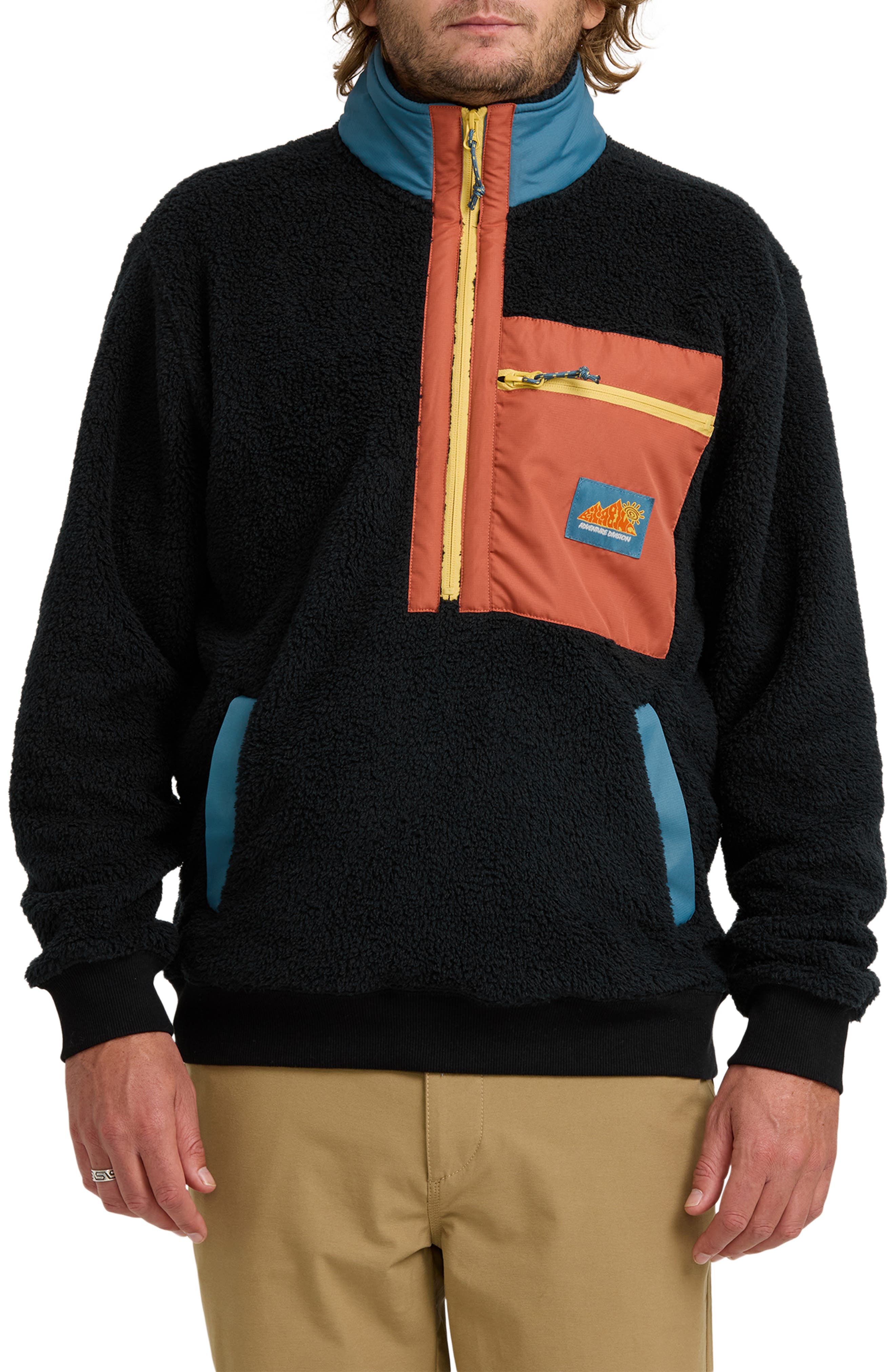 Billabong Boundary Peak Colorblock Fleece Zip-Up Jacket