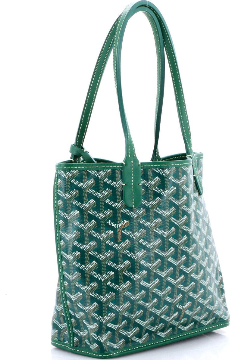 Pre-Owned Goyard Anjou Reversible Tote Coated Canvas Mini, Alternate, color, Green