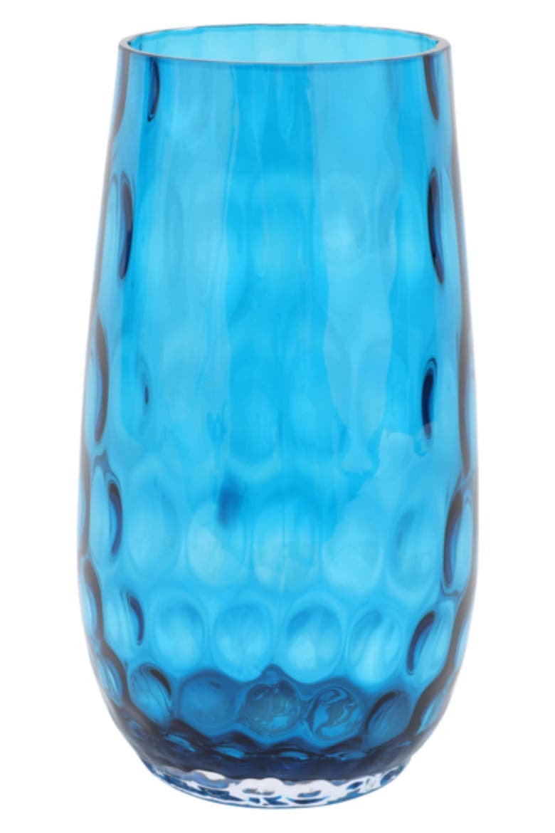 Bolla Pebbled Glass Small Vase, Main, color, BLUE