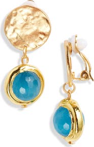 Karine Sultan Crystal Clip-On Drop Earrings