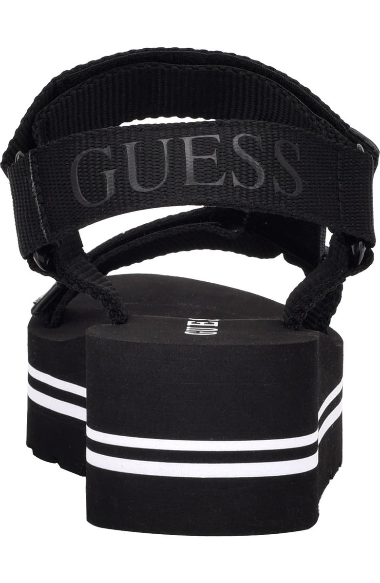 GUESS Avin Platform Sandal, Alternate, color, Black