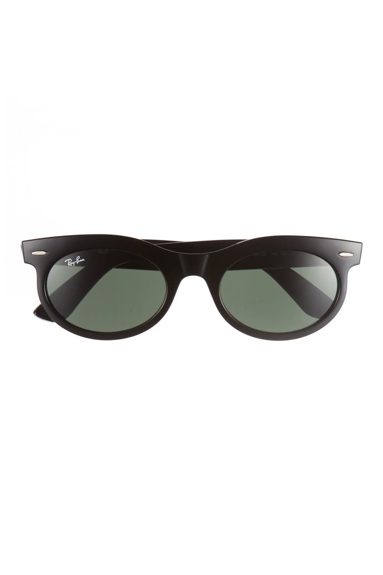 Wayfarer 53mm Oval Sunglasses, Main, color, BLACK