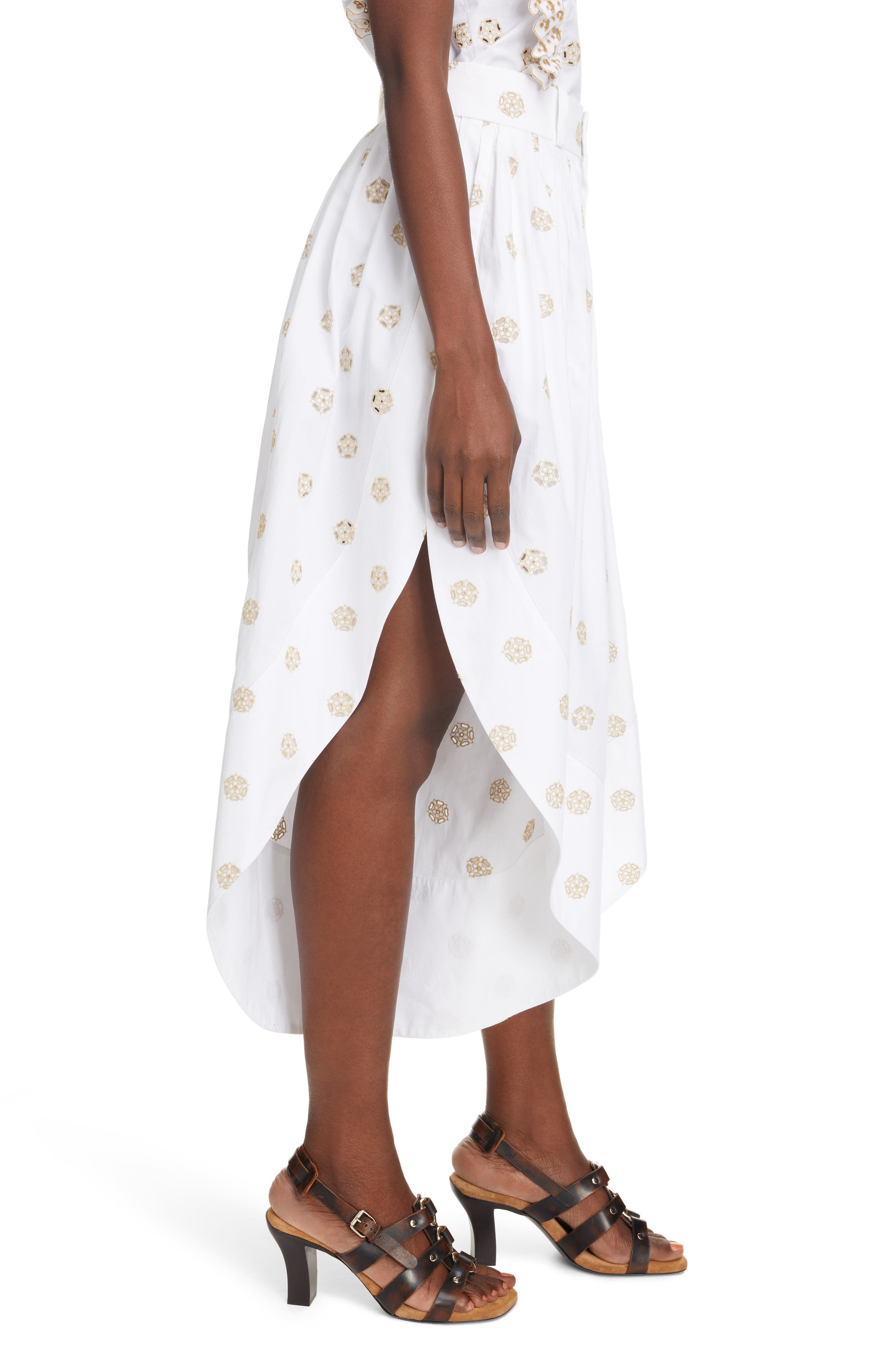Chloé Flower Dot Embroidered Crop Pants (Women) | Nordstrom