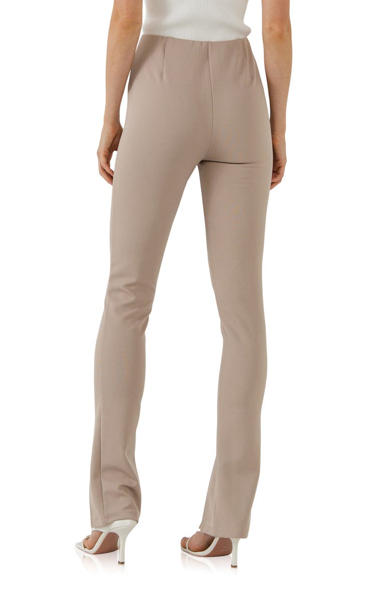Front Slit Flared Pants, Alternate, color, TAUPE