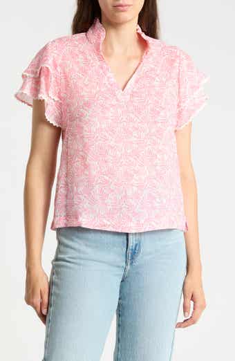 Elara Flutter Sleeve Woven Top