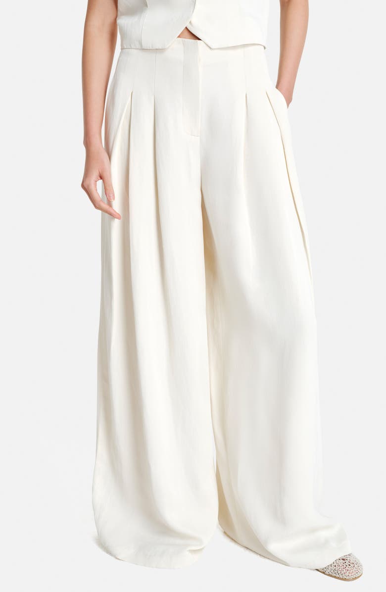 TWP Drew High Waist Wide Leg Pants, Main, color, Bone