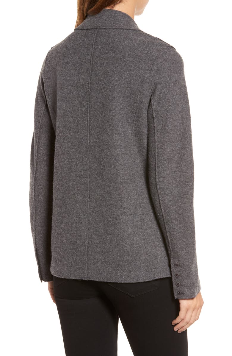 Eileen Fisher Notch Collar Merino Wool Jacket, Alternate, color,
