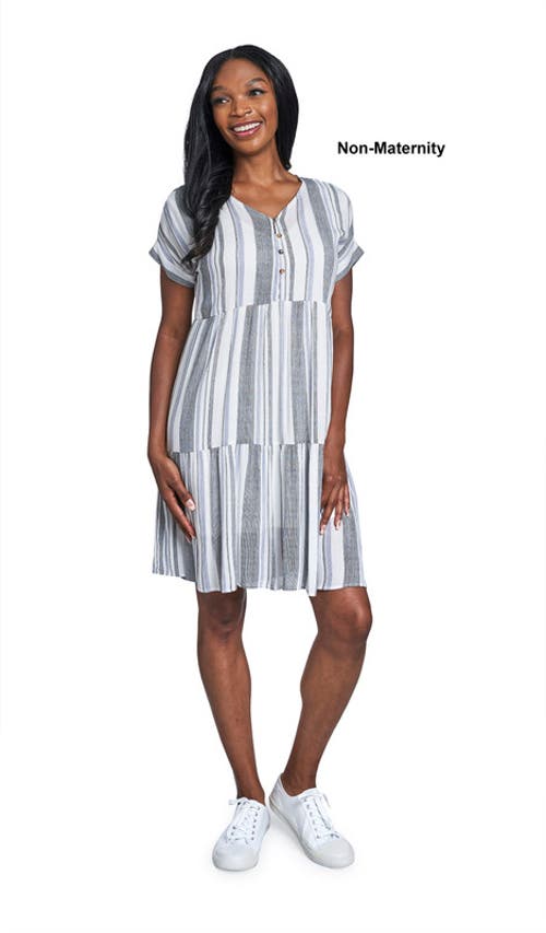 Everly Grey Micaela Maternity/nursing Dress In Multi