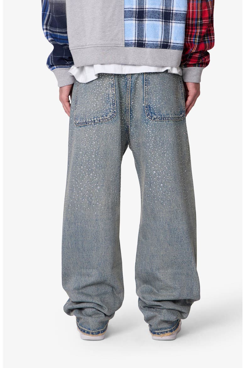 Embellished Ultrabaggy Jeans, Alternate, color, BLUE