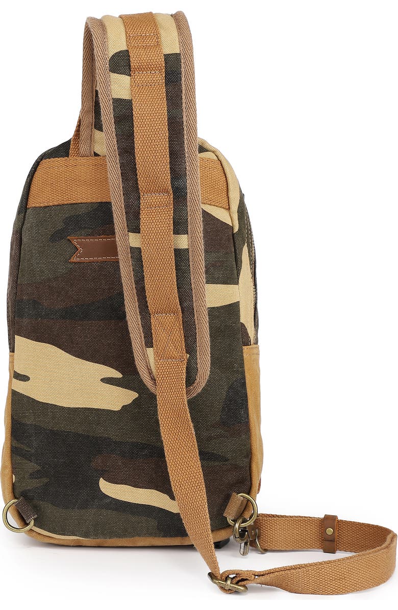 TSD Brand Mountain Leaf Rugged Trail Ready Sling Bag, Alternate, color, Khaki Camo