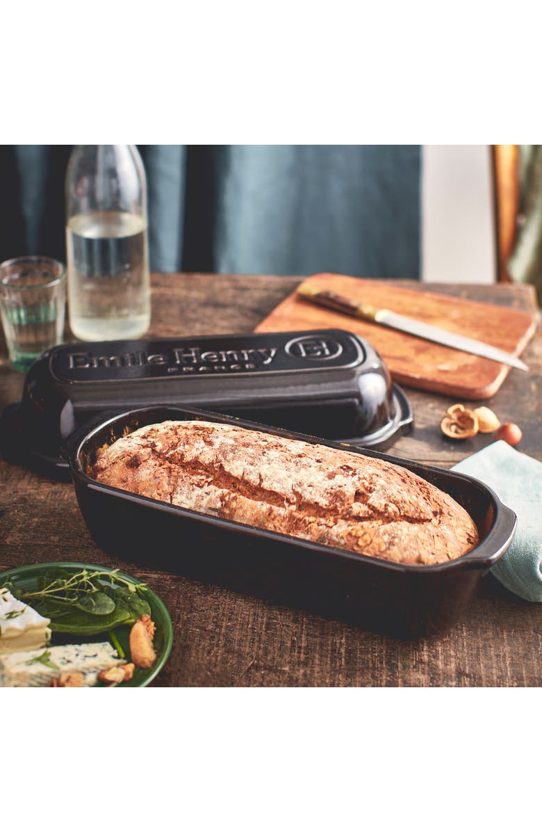 Emile Henry Italian Bread Loaf Baker, Alternate, color, Charcoal