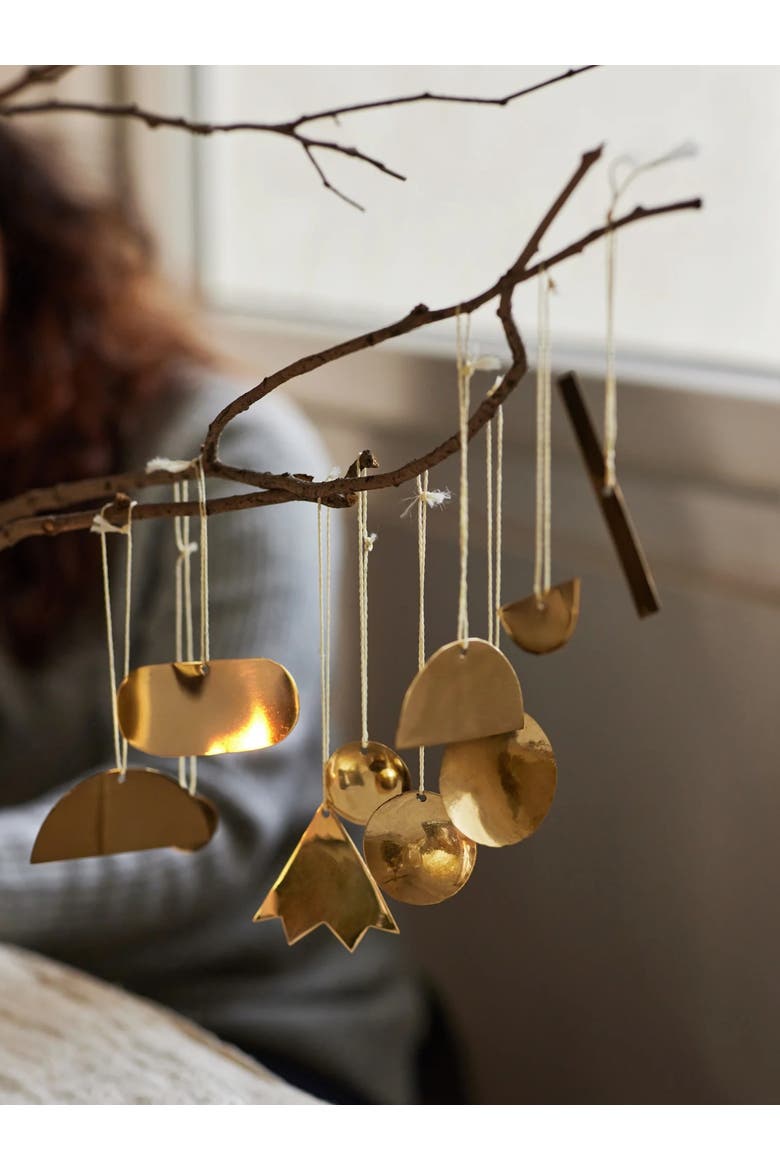 Abstract Ornaments - Set of 9, Alternate, color, Clear