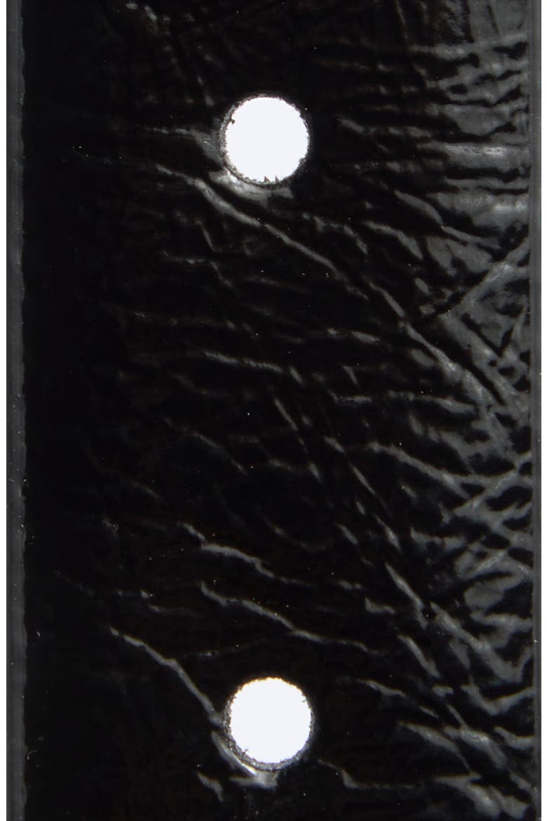Faux Leather Belt, Alternate, color, BLACK SILVER