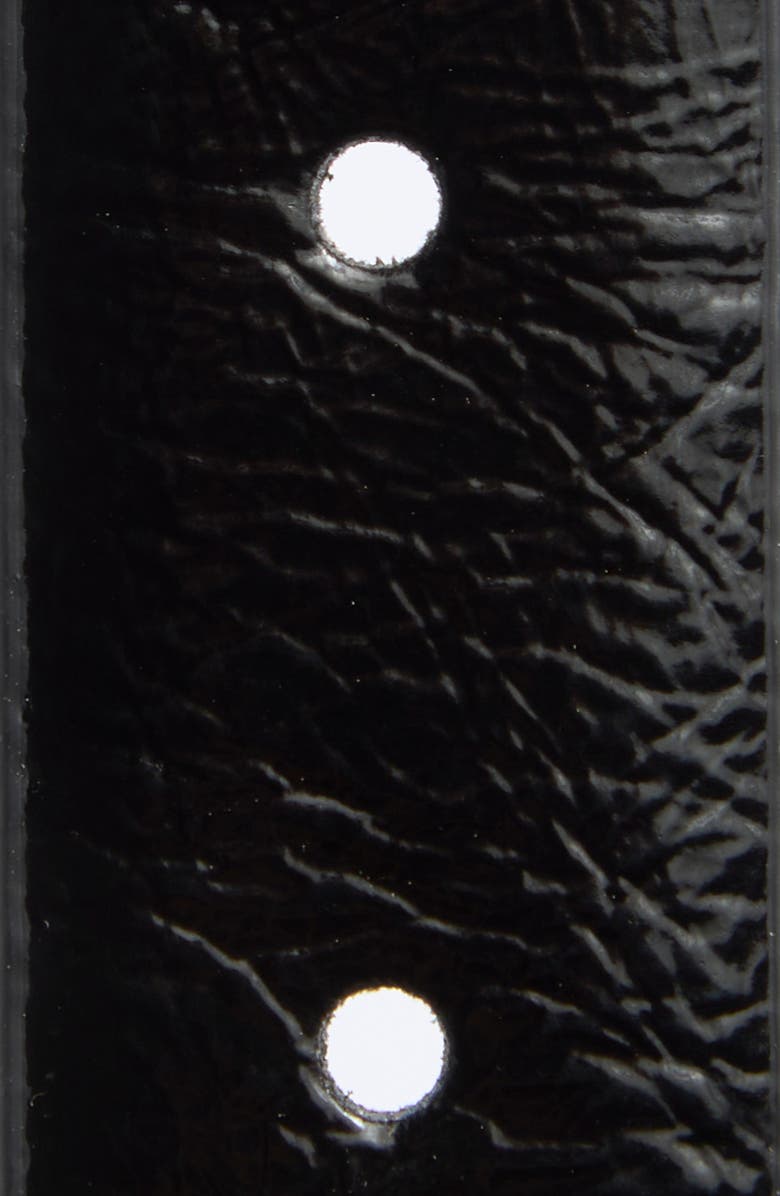 Vince Camuto Faux Leather Belt, Alternate, color, Black Silver