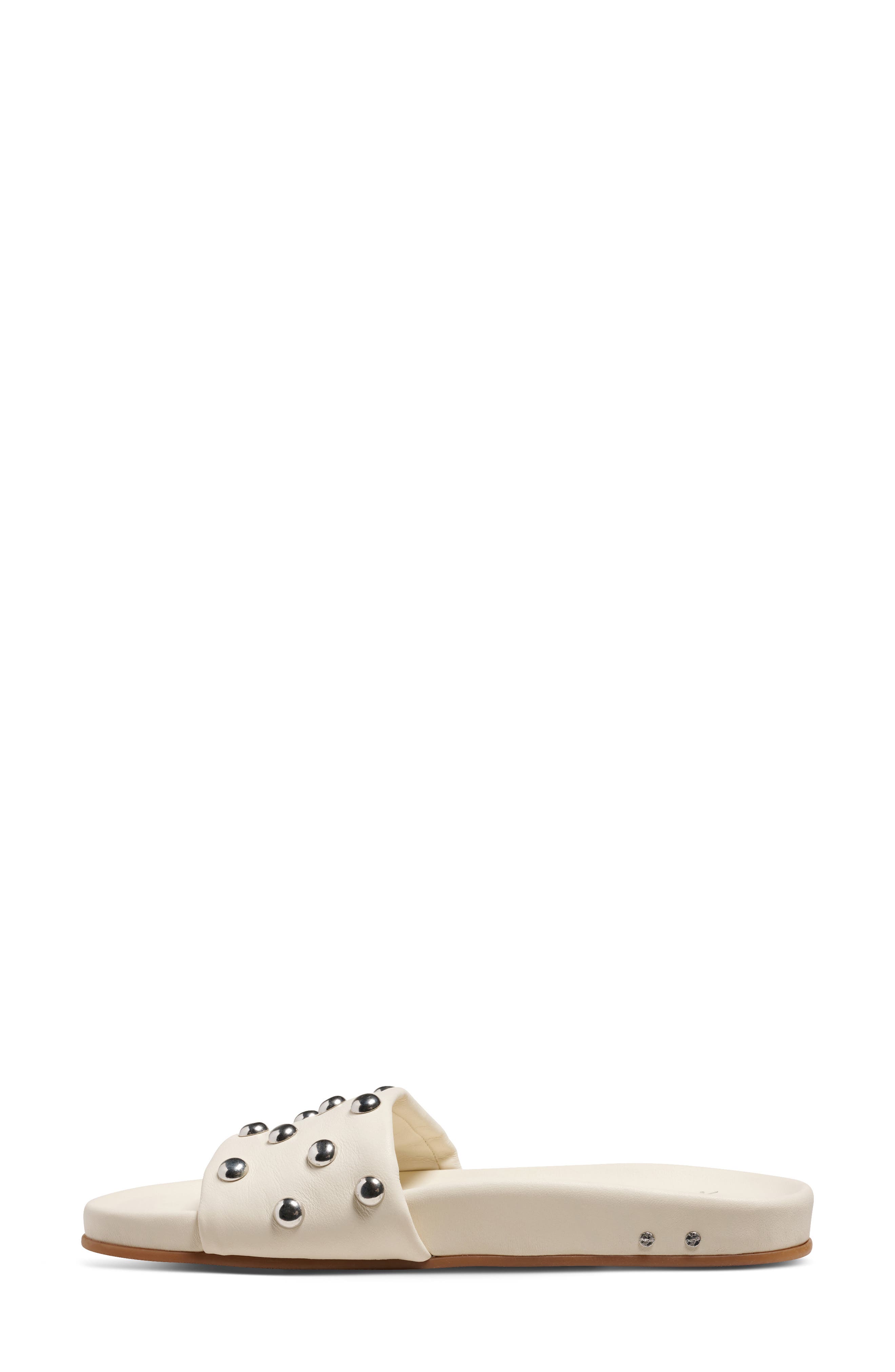 Beek Gallito Stud Slide Sandal, Alternate, color, Vanilla Silver