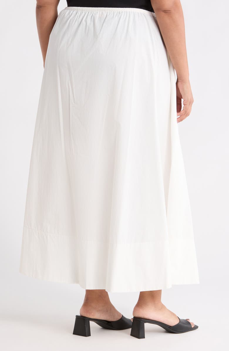 Renee C Cotton Poplin Maxi Skirt, Alternate, color, Off White