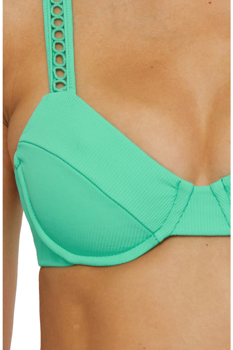 Modern Edge Underwire Bikini Top, Alternate, color, AQUA SEA