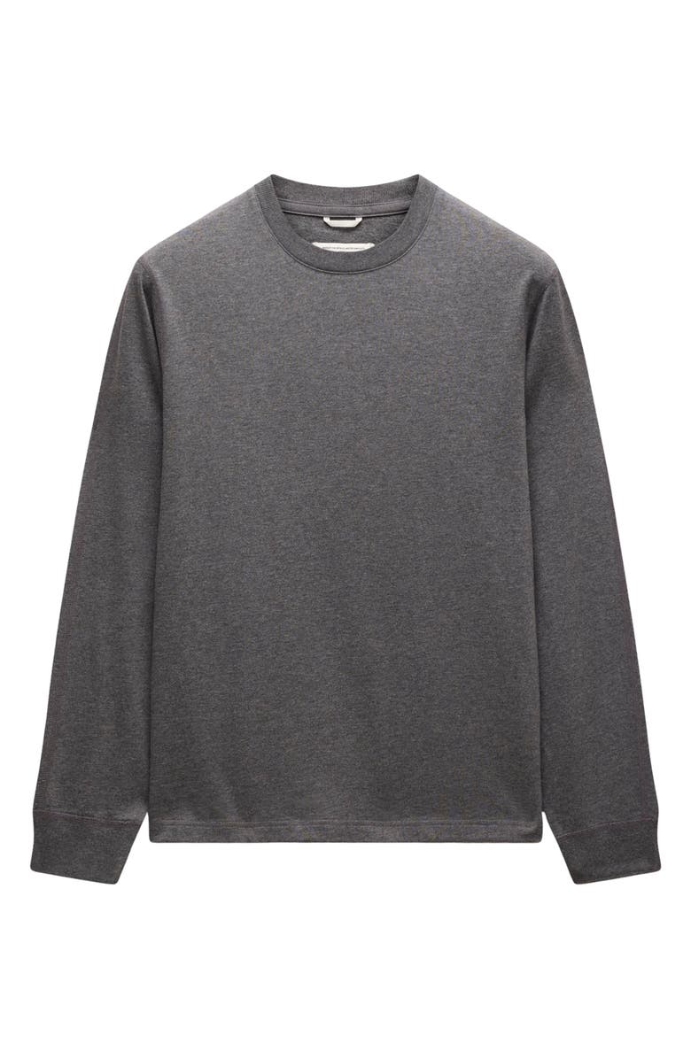 Reigning Champ Midweight Jersey Standard Long Sleeve T-Shirt, Alternate, color, Heather Carbon