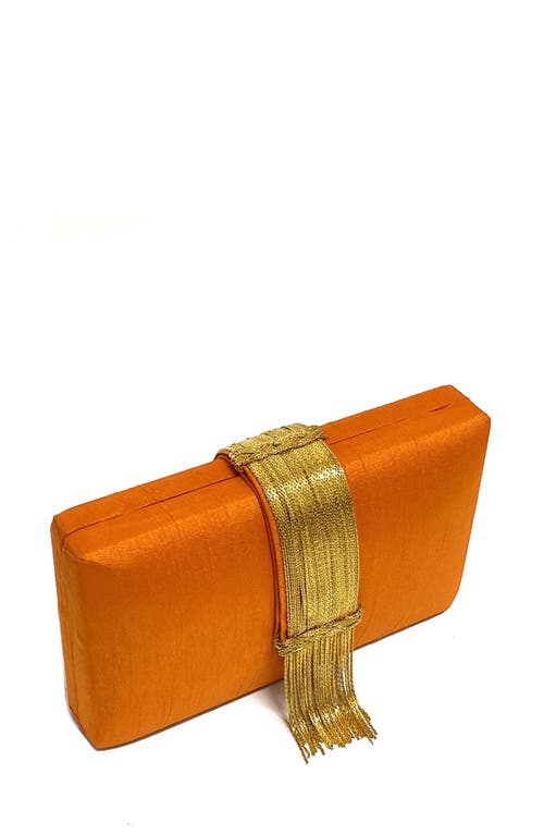 Simitri Electric Fringe Clutch In Brown