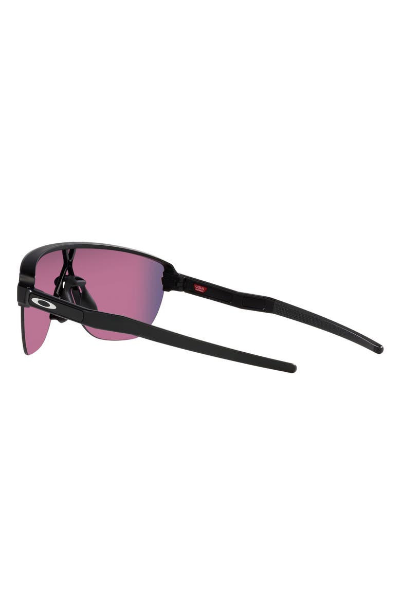 Oakley Corridor 142mm Semi Rimless Prizm<sup>™</sup> Polarized Shield Sunglasses, Alternate, color, Black Grey