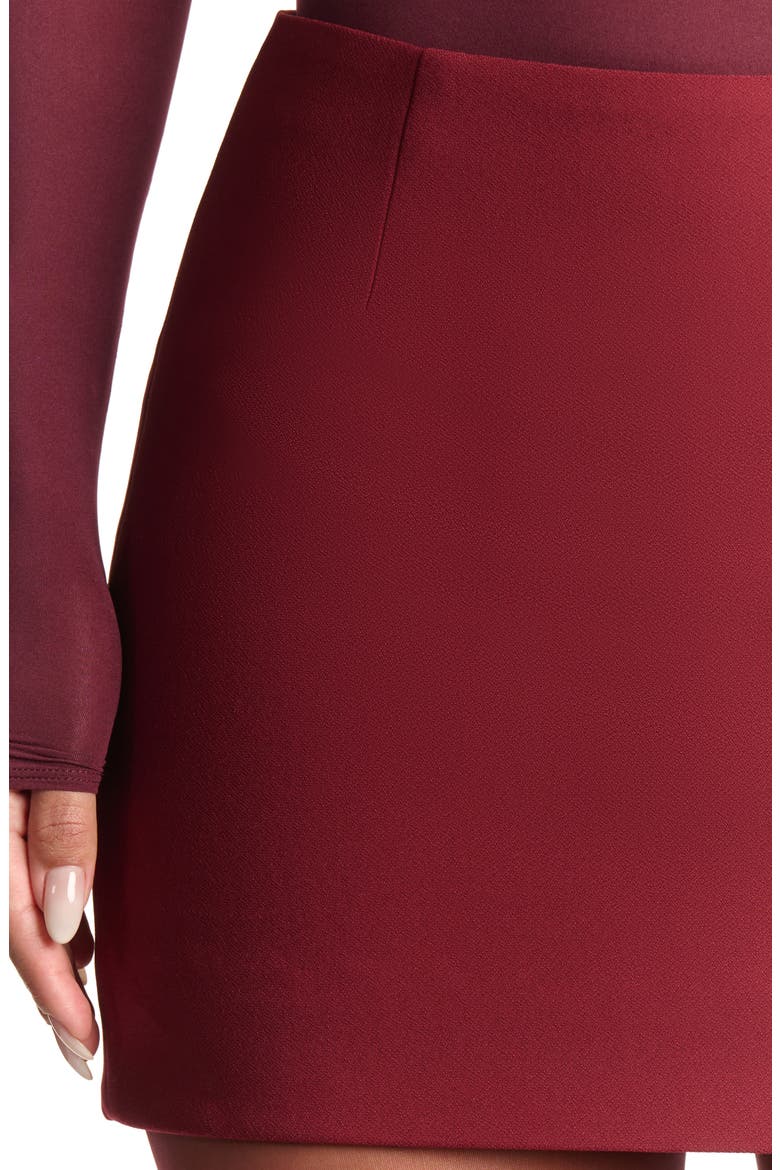 Suiting Miniskirt, Alternate, color, CABERNET