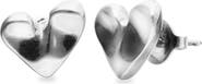 UNODE50 Sterling Silver Plated Heart Earrings