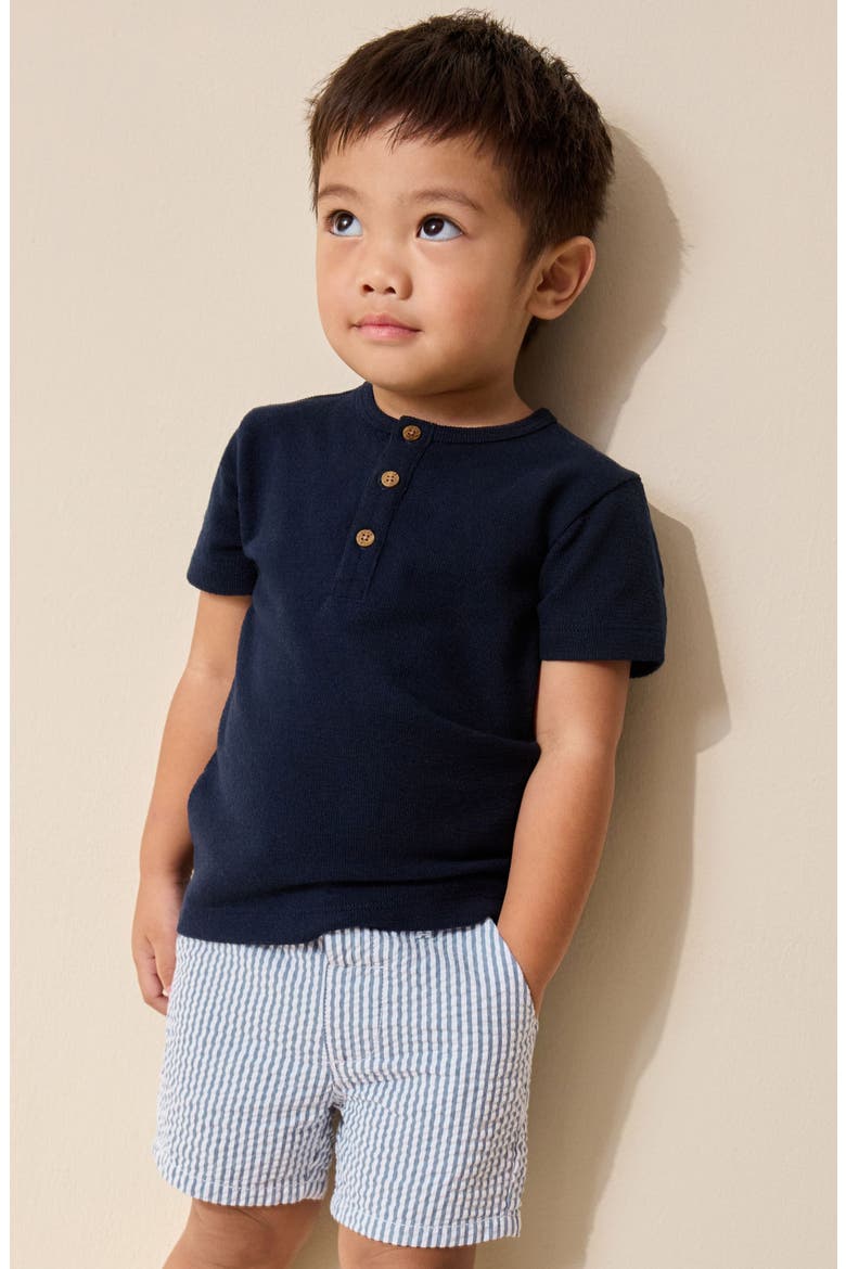 Kids' Ticking Stripe Cotton Chino Shorts, Alternate, color, MULTI