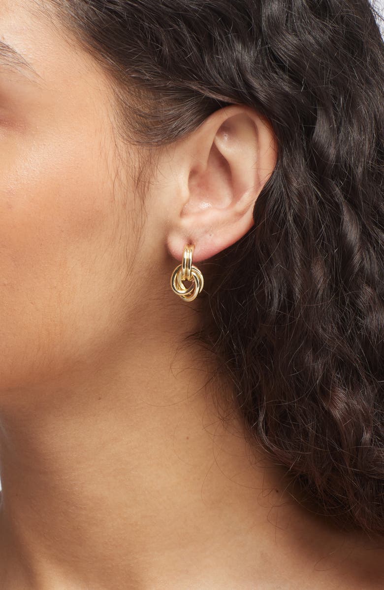 Shashi Petra Triple Link Hoop Earrings, Alternate, color, Gold