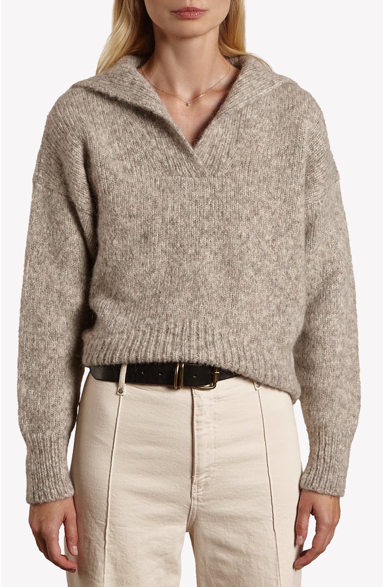 oyun Sailor collar weekend Sweater, Main, color, Oat