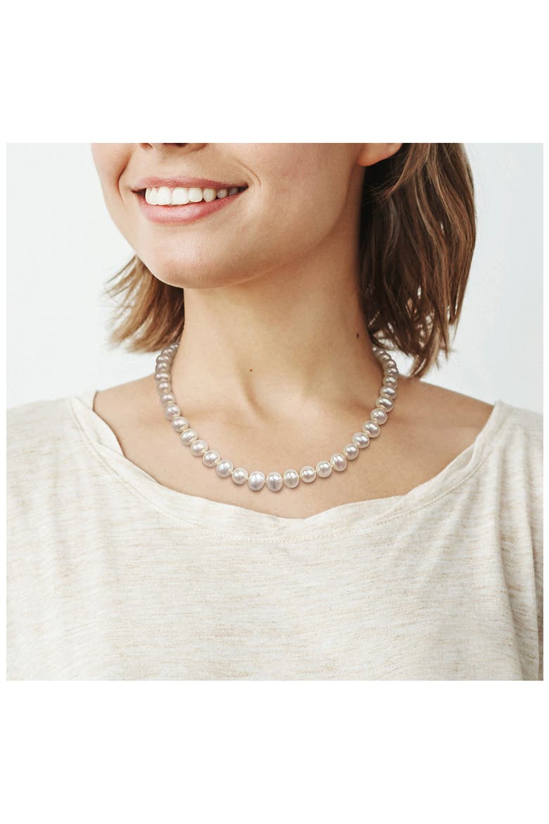 8-9mm Cultured Freshwater Pearl Necklace, Alternate, color, PEARL