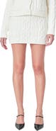 Endless Rose Cable Knit Cotton Blend Miniskirt