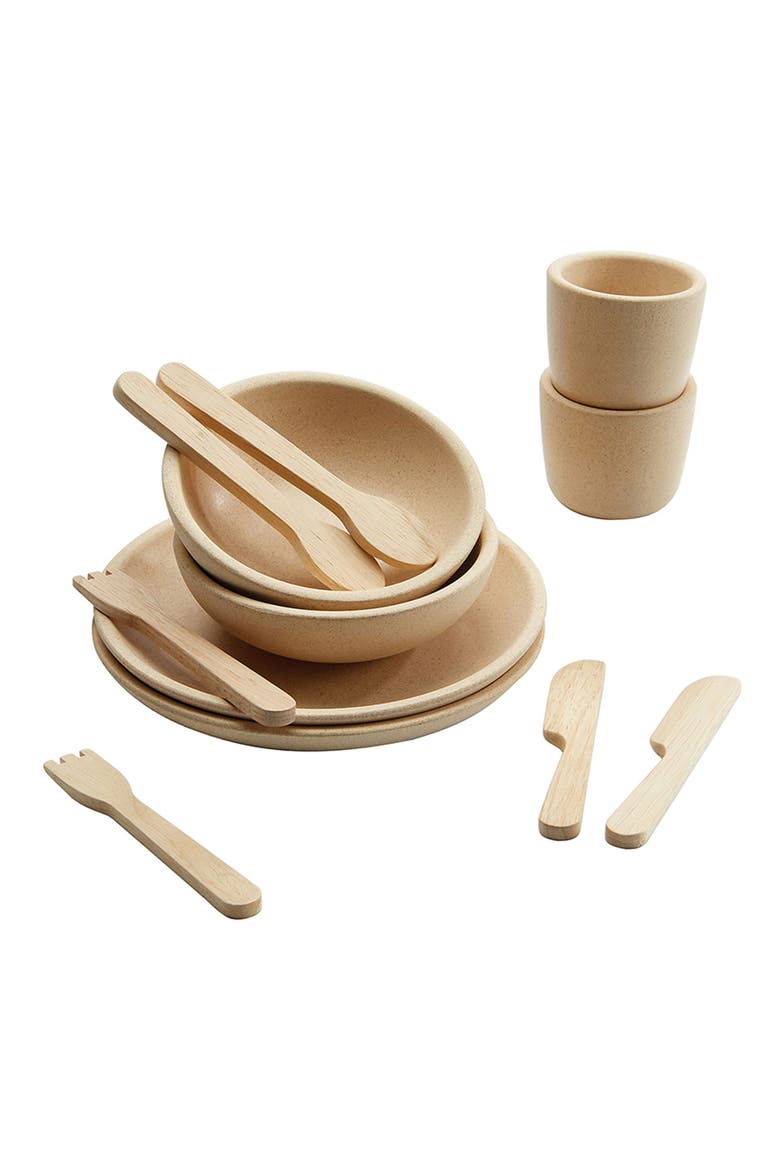 Wooden Tableware Playset, Main, color, NATURAL