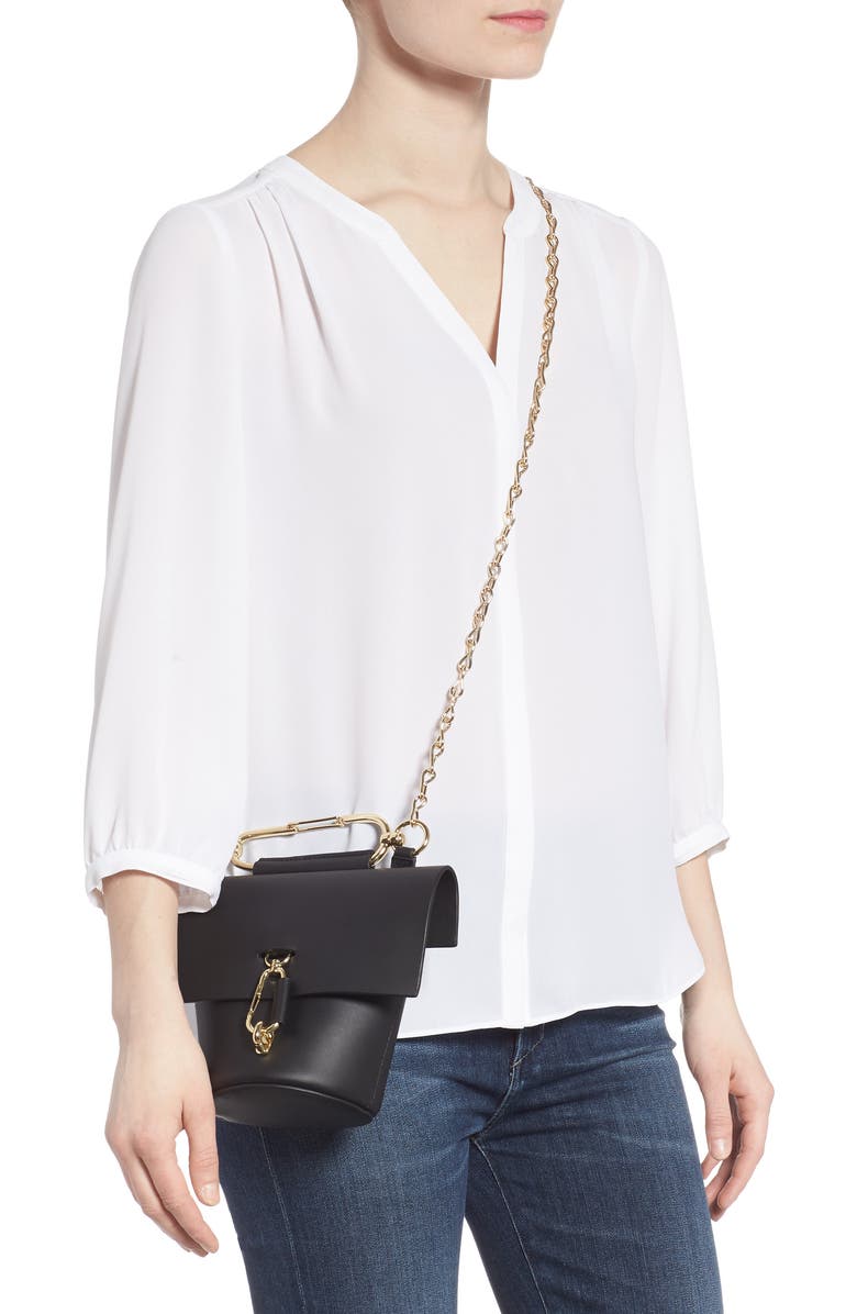 ZAC Zac Posen Belay Chain Calfskin Leather Crossbody Bag, Alternate, color,