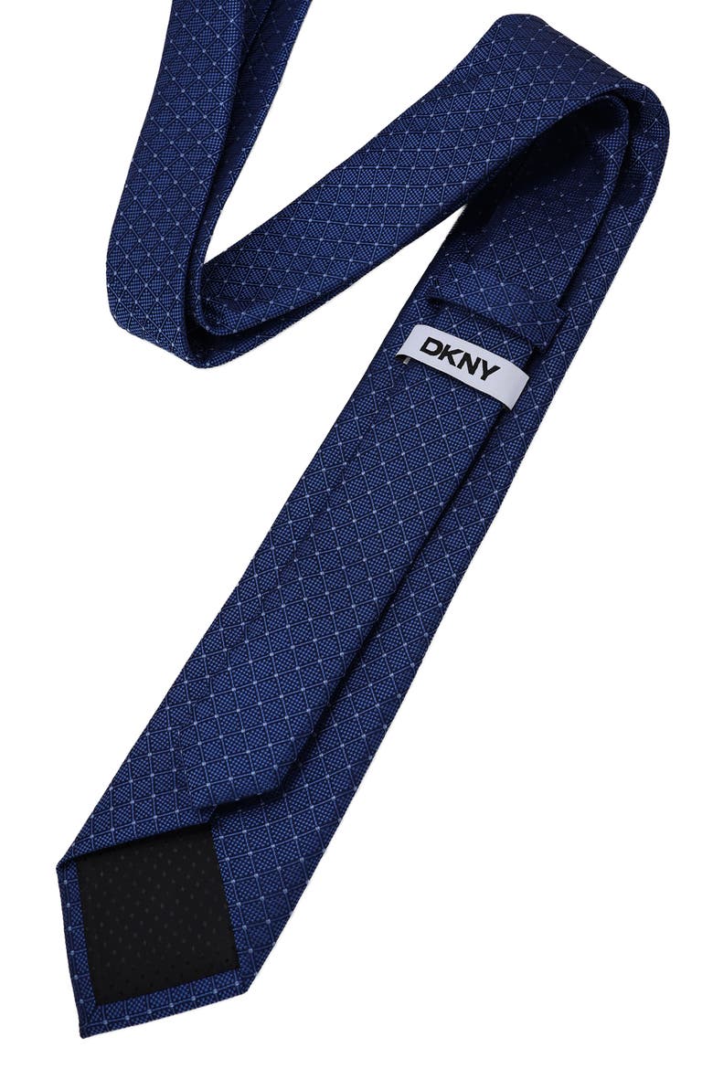 Textured Grid Dot Tie, Alternate, color, NAVY/ BLUE