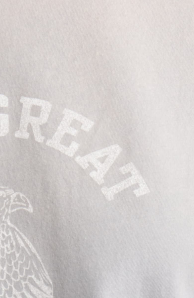 THE GREAT. Hawks Boxy Graphic Cotton Tee, Alternate, color, Double Washed Pastel Blue