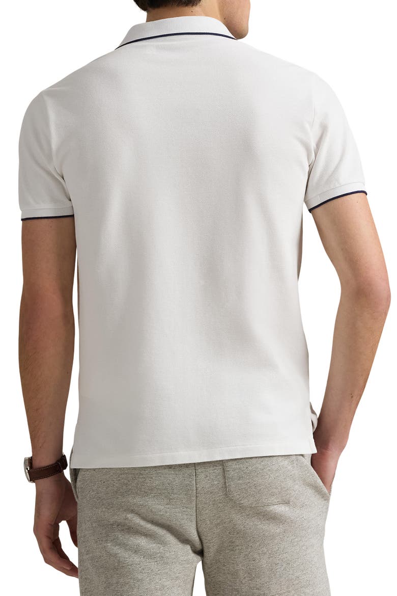 Classic Fit Cotton Piqué Polo, Alternate, color, WHITE/ WHITE