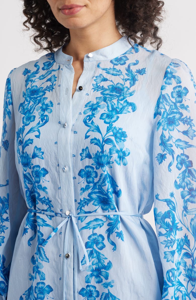 Julia Jordan Floral Print Long Sleeve Shirtdress, Alternate, color,