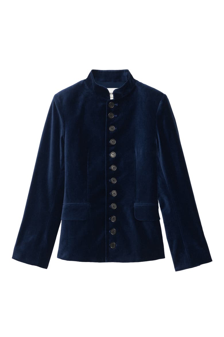 Vallo Velvet Blazer, Alternate, color, MARINE