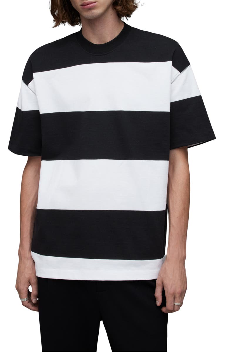 AllSaints Hami Stripe Oversize T-Shirt, Main, color, 