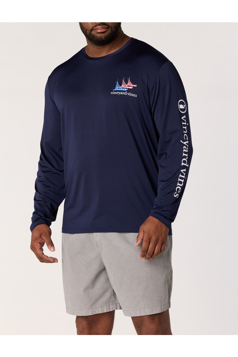 Big & Tall Sportfisher Harbor T-Shirt, Alternate, color, NAUTICAL NAVY