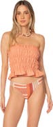 KIBYS Sunset Baazar Smocked Amira Crop Top