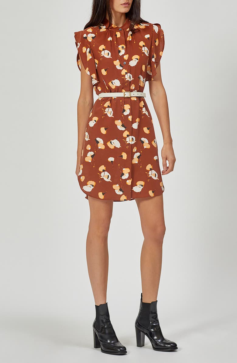 Equipment Lorainna Front Button Silk Dress, Alternate, color, 