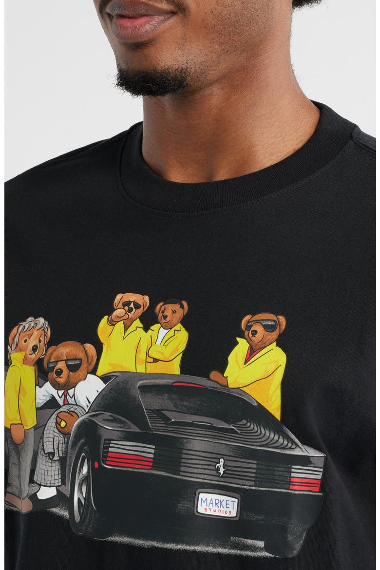 High Security Bear Cotton Graphic T-Shirt, Alternate, color, BLACK