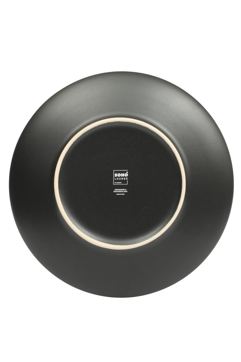 Soho Lounge Round 16-Piece Stoneware Dinnerware Set, Service for 4, Alternate, color, Blue/Black