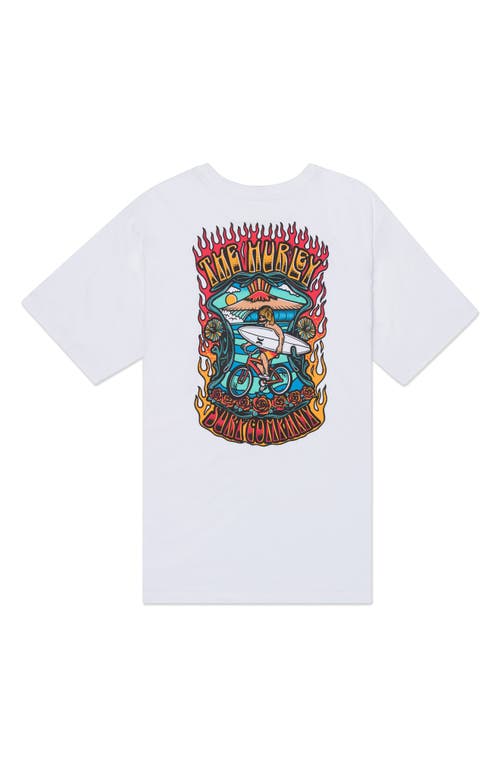 Hurley Evd Bowls Graphic Print T-shirt In White