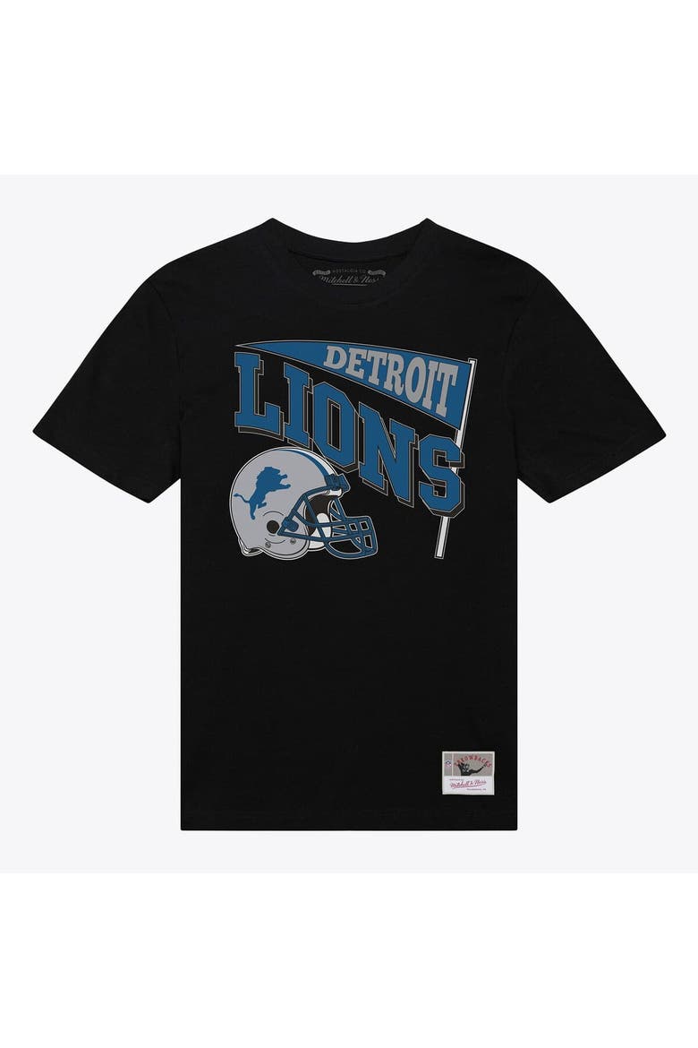 Women's Mitchell & Ness  Black Detroit Lions Team Dynamic Boyfriend T-Shirt, Alternate, color, Black