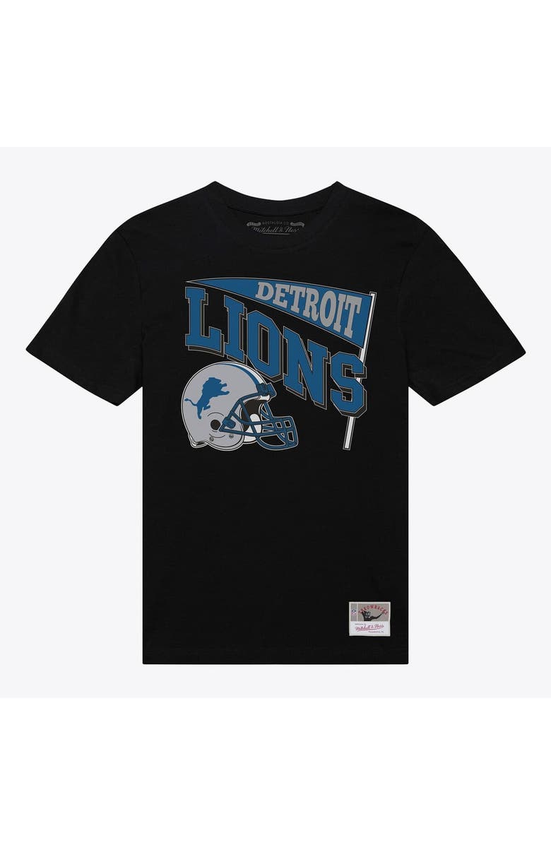 Mitchell & Ness Women's Mitchell & Ness  Black Detroit Lions Team Dynamic Boyfriend T-Shirt, Alternate, color, Black
