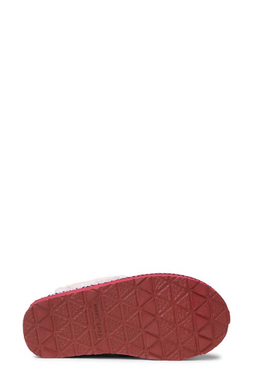 Minnetonka Cerise Faux Fur Slipper In Red