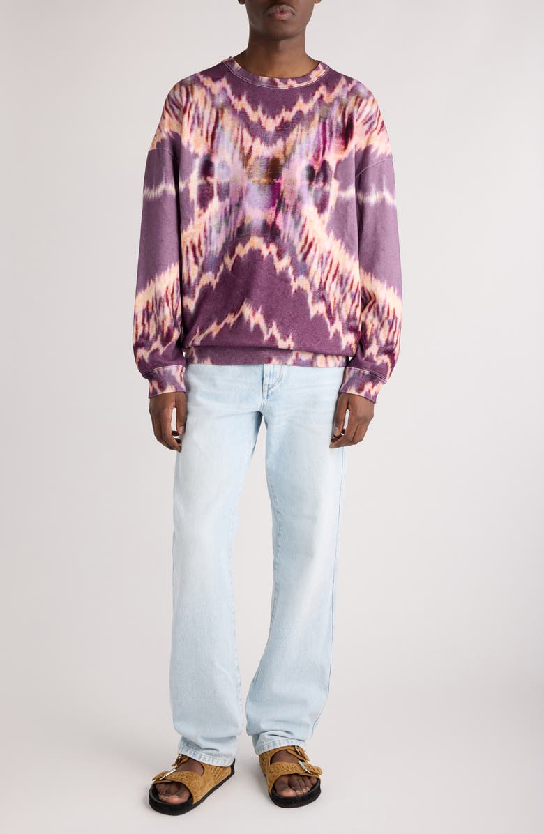 Isabel Marant Dobbie Tie Dye Cotton Sweatshirt, Alternate, color,